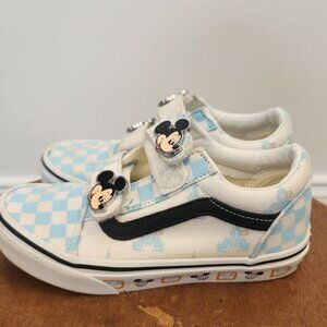EXCLUSIVE ANNIVERSARY Kids Disney Mickey Mouse Vans Blue Checkerboard